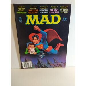 MAD Magazine #208 Mad July 1979 Comic Book Superman Cover Battlestar Galactica